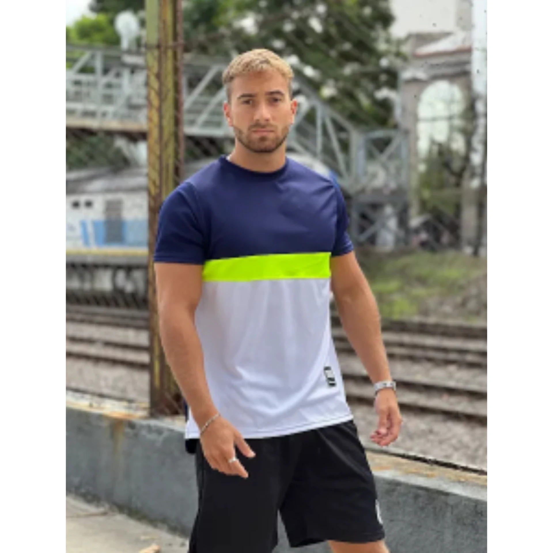 Remera tricolor