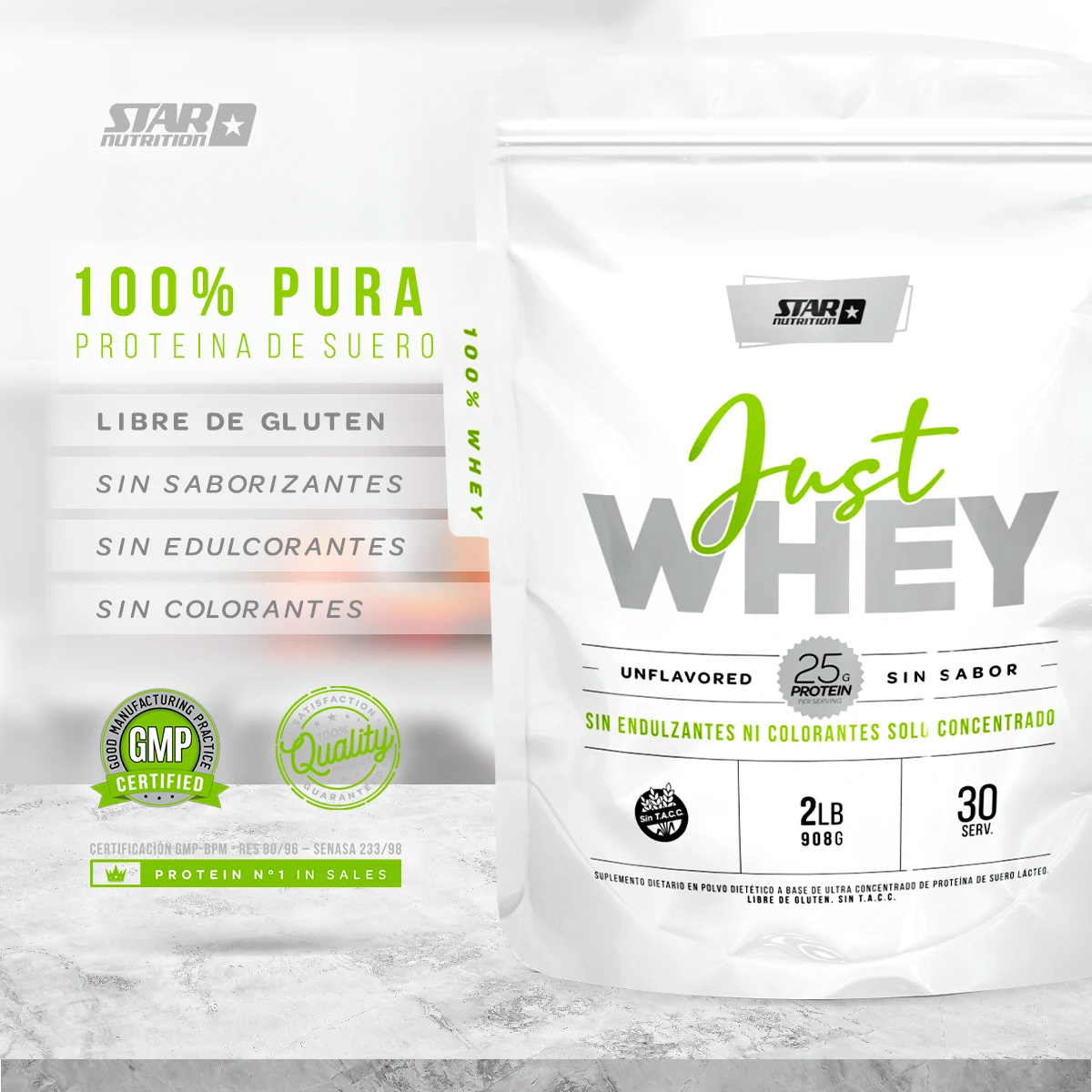 Just whey 2 lbs Star nutrición doy pack