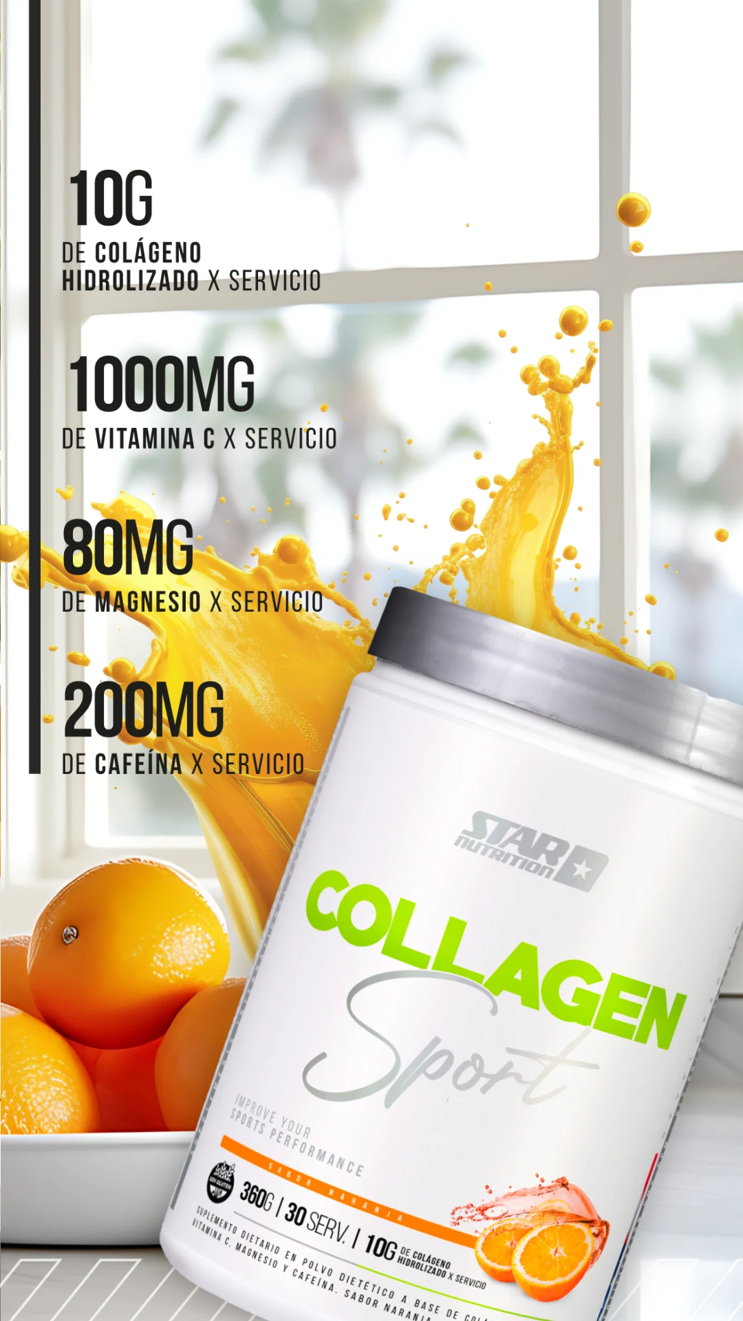 Collagen sport naranja 360grs